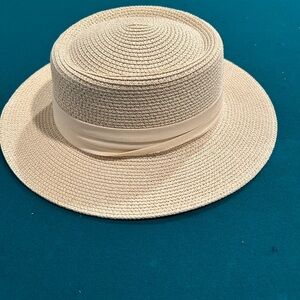 Chic Cream Woven Hat